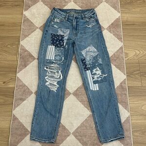 American Eagle - Patchwork Blue Jeans